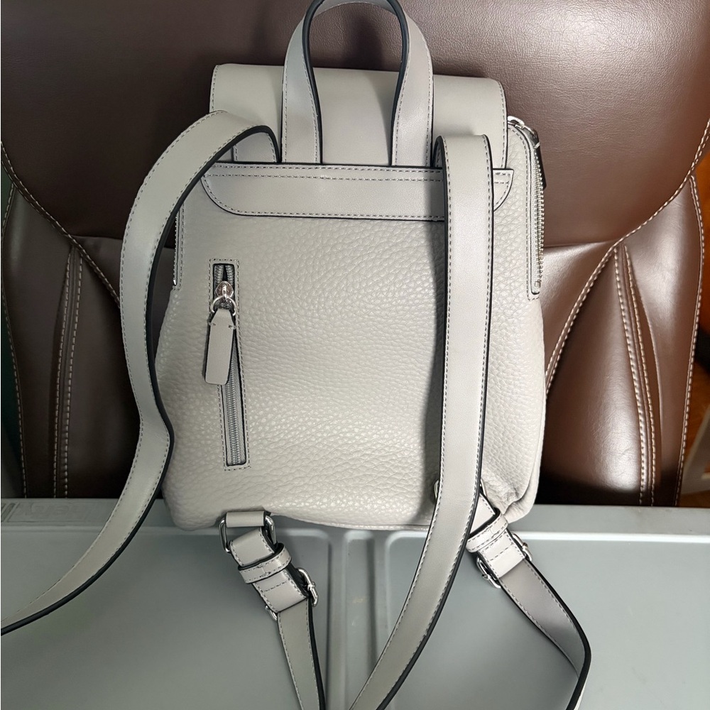 Calvin Klein Light Gray Textured Backpack - Picture 2 of 6